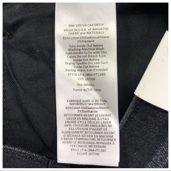 NWT Current Elliott Size 25 Dark Wash Stiletto Skinny Jeans new with tags - Picture 6 of 8